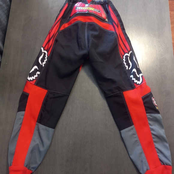 Vintage Fox Honda Racing 180 Pants Mens Size 28 Red/White/Yellow/Black - Picture 9 of 11
